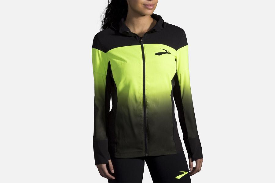 Brooks Elite Women Clothing & Running Jacket Yellow YFW267950